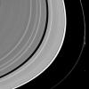NASA's Cassini spacecraft spies a bright disruption (features known as 'jets') in Saturn's narrow F ring suggesting it may have been disturbed recently, though not by Pandora which lurks nearby at lower right.