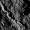 This view from NASA's Dawn spacecraft shows a sinuous canyon in the southern hemisphere of Ceres, south of Yalode Crater.