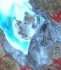 This image from NASA's Terra spacecraft shows Lake Urmia, a saline lake in northwestern Iran.
