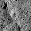 This Ceres scene captured by NASA's Dawn spacecraft shows an ancient crater wall that has been disrupted, possibly by a landslide.