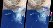 NASA's Terra spacecraft captured this image of the Sand Fire in Southern California. The satellite passed over the region on July 23, 2016.