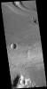 This image captured by NASA's 2001 Mars Odyssey spacecraft shows a portion of Kasei Valles.