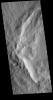 This image captured by NASA's 2001 Mars Odyssey spacecraft shows part of an unnamed crater in Arabia Terra.