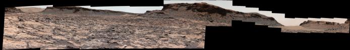 This panorama combines sets of images taken by NASA's Curiosity Mars rover from the 'Murray Buttes' area on Mars' lower Mount Sharp.