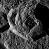 NASA's Dawn spacecraft took this image on June 7, 2016, showing a small crater within the larger southern hemisphere crater named Mondamin on Ceres.