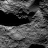 This view taken by NASA's Dawn spacecraft on June 17, 2016 from Ceres' northern hemisphere shows parts of Datan Crater (at left) and Geshtin Crater (at right).
