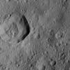 This image, taken on June 10, 2016 by NASA's Dawn spacecraft, shows cratered terrain on Ceres. Dawn took this image from its low-altitude mapping orbit, at a distance of about 240 miles (385 kilometers) above the surface.