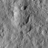 This image from NASA's Dawn spacecraft taken on June 13, 2016, shows cratered terrain to the west of Ahuna Mons. In this area there are chains of craters called Uhola Catenae.
