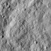 This image from NASA's Dawn spacecraft shows cratered terrain just south of the equator of Ceres. Dawn took this image on June 15, 2016, from its low-altitude mapping orbit, at a distance of about 240 miles (385 kilometers) above the surface.