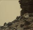 This view from the Mast Camera (Mastcam) in NASA's Curiosity Mars rover shows a hillside outcrop with layered rocks within the 'Murray Buttes' region on lower Mount Sharp.