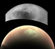 This comparison of two views from NASA's Cassini spacecraft, taken fairly close together in time, illustrates a peculiar mystery: why would clouds on Saturn's moon Titan be visible in some images, but not in others?