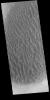 This image captured by NASA's 2001 Mars Odyssey spacecraft shows part of the large sand sheet within Proctor Crater.