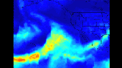 A series of atmospheric rivers that brought drought-relieving rains, heavy snowfall and flooding to California this week is highlighted in this movie frame created with satellite data from the AIRS instrument on NASA's Aqua satellite.