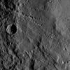 This view from NASA's Dawn spacecraft shows part of the southwestern rim of Yalode Crater on Ceres. Yalode is one of the largest impact basins on Ceres. A great deal of material has slumped down the walls of the crater. a phenomenon called mass wasting.