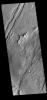 This image captured by NASA's 2001 Mars Odyssey spacecraft shows graben called Claritas Fossae.