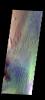 The THEMIS camera contains 5 filters. The data from different filters can be combined in multiple ways to create a false color image. This image from NASA's 2001 Mars Odyssey spacecraft shows part of Ophir Chasma.