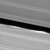 This close-up view captured by NASA's Cassini spacecraft of the Keeler Gap, which is near the outer edge of Saturn's main rings, shows in great detail just how much the moon Daphnis affects the edges of the gap.