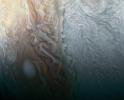 This image, taken by the JunoCam imager on NASA's Juno spacecraft, highlights a feature on Jupiter where multiple atmospheric conditions appear to collide.