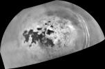 As it sped away from a relatively distant encounter with Titan on Feb. 17, 2017, NASA's Cassini spacecraft captured this mosaic view of the moon's northern lakes and seas.