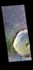 The THEMIS camera contains 5 filters. The data from different filters can be combined in multiple ways to create a false color image. This image from NASA's 2001 Mars Odyssey spacecraft shows an unnamed crater located on the floor of Newton Crater.