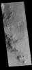 Rather than a central peak, Hale Crater contains a complex ridge of peaks. This image captured by NASA's 2001 Mars Odyssey spacecraft shows a portion of the ridge.