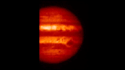 This frame from a video shows Jupiter as revealed by a powerful telescope sensitive to the giant planet's tropospheric temperatures and cloud thickness. It combines observations made on Jan. 14, 2017, using the Subaru Telescope in Hawaii.