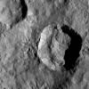 This image high-resolution image of Juling Crater on Ceres, taken by NASA's Dawn spacecraft, reveals, in exquisite detail, features on the rims and crater floor.