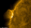 NASA's Solar Dynamics Observatory observed a smallish solar filament looks like it collapsed into the sun and set off a minor eruption that hurled plasma into space on June 20, 2017.