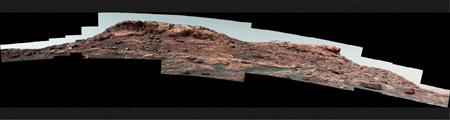 Researchers used the Mastcam on NASA's Curiosity Mars rover to gain this detailed view of layers in 'Vera Rubin Ridge' from just below the ridge.