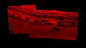 This montage of images, made from data obtained by Cassini's visual and infrared mapping spectrometer, shows the location on Saturn where the NASA spacecraft entered Saturn's atmosphere on Sept. 15, 2017.
