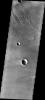 This image captured by NASA's 2001 Mars Odyssey spacecraft shows part of the dune field near Meroe Patera. The paterae are calderas on the volcanic complex called Syrtis Major Planum.
