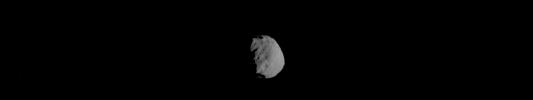 This image of Phobos is one product of the first pointing at the Martian moon by the THEMIS camera on NASA's Mars Odyssey orbiter. The Sept. 29, 2017, observation also provided information about temperatures on different areas of Phobos.