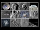 This collage shows some of the most interesting geological sites that NASA's Dawn spacecraft has revealed at dwarf planet Ceres.