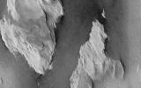 The prominent tear-shaped features in this image from NASA's Mars Reconnaissance Orbiter (MRO) are erosional features called yardangs. Yardangs are composed of sand grains that have clumped together.