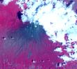 On Sunday, Dec. 8, 2017, NASA's Terra acquired this image when a new small eruption sent an ash cloud 1.24 miles (2 kilometers) into the sky after Indonesia's Mount Agung volcano quieted down.