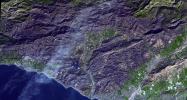 On Dec 26, 2017, NASA's Terra acquired this image of The Thomas Fire, the largest wildfire in California's recorded history. As of January 3, 2018, it was 93 percent contained after burning 282,000 acres and destroying 1,063 structures.