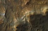 This color image from NASA's Mars Reconnaissance Orbiter (MRO) shows bedrock layers of diverse colors and composition.