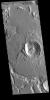 This image from NASA's Mars Odyssey shows an unnamed crater in Noachis Terra. The crater is relatively young, with several different structures on the floor and rim still visible.