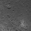 This image of a complex pattern on the floor of Occator Crater on Ceres was obtained by NASA's Dawn spacecraft on July 16, 2018 from an altitude of about 58 miles (93 kilometers).