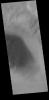 This image from NASA's Mars Odyssey shows a sand sheet with surface dunes forms on the floor of an unnamed crater in Noachis Terra.