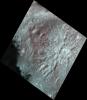 This stereo view, called an anaglyph, of Cerealia Facula Pit and Dome on Ceres was obtained by NASA's Dawn spacecraft from an altitude of about 21 miles (34 kilometers).
