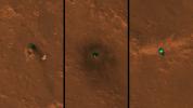 NASA's InSight spacecraft, its heat shield and its parachute were imaged on Dec. 6 and 11 by the HiRISE camera onboard NASA's Mars Reconnaissance Orbiter.