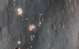 This image acquired on December 9, 2018 by NASA's Mars Reconnaissance Orbiter, shows a recent impact in Noachis Terra in the southern mid-latitudes of Mars.