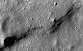 This image of lobate scarps - a kind of curved hill - was taken near a region of the Moon called Mare Frigoris by NASA's Lunar Reconnaissance Orbiter (LRO).