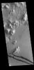 This image from NASA's Mars Odyssey shows two linear depressions which are part of Cerberus Fossae.