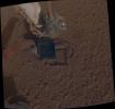 This animation shows NASA InSight's heat probe, or 'mole,' digging about a centimeter (half an inch) below the surface.