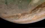 In this view of Jupiter, NASA's Juno spacecraft captures swirling clouds in the region of the giant planet's northern hemisphere known as Jet N4.
