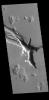 This image from NASA's Mars Odyssey shows Hebrus Valles, a complex channel system that flowed to the north.