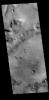 This image from NASA's Mars Odyssey shows one of the linear depressions that form Nili Fossae.