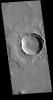 This image from NASA's Mars Odyssey shows an unnamed crater located in Utopia Planitia.